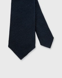Silk Grosso Grenadine Tie In Dark Navy