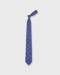 Silk Woven Tie In Navy/Green/White Racquet -fashion s66611 789