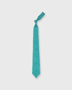 Silk Print Tie In Green Golf Print 5 Silk Print Tie In Green Golf Print -fashion s71348 138